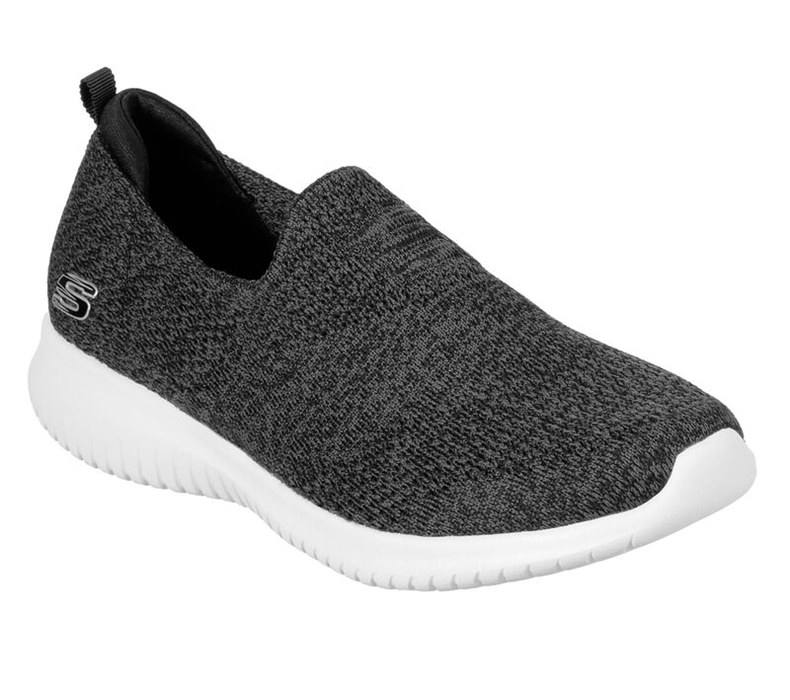 Skechers Ultra Flex - Harmonious - Womens Slip On Shoes Black/White [AU-DQ1256]